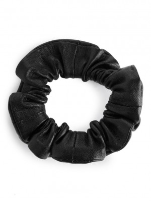 Accesorii De Par Arket Piele Scrunchie Dama Negrii | Romania-PYUG16978