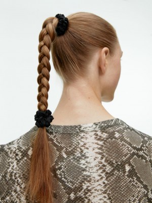 Accesorii De Par Arket Silk Scrunchies Dama Negrii | Romania-YJPR48296
