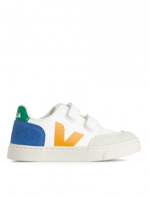 Adidasi Arket Veja V-12 Kids' Fete Albi Galbeni Albastri | Romania-APVO24358