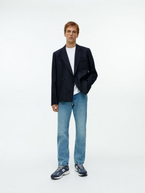 Blazer Arket Lână Blend Barbati Bleumarin | Romania-CAFS52376