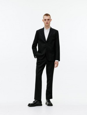 Blazer Arket Modern Hopsack Barbati Negrii | Romania-ZUBH19860
