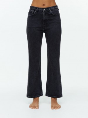 Blugi Arket FERN CROPPED Flared Stretch Dama Negrii | Romania-CSYW16758