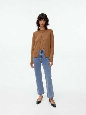 Blugi Arket FERN CROPPED Flared Stretch Dama Albastri Deschis | Romania-EYMZ03782