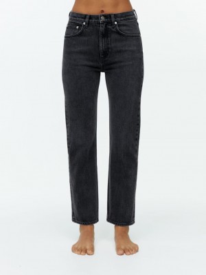 Blugi Arket JADE CROPPED Slim Stretch Dama Negrii | Romania-BQLZ76138