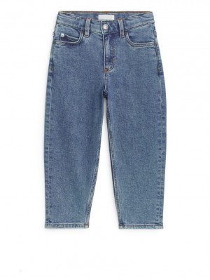 Blugi Arket Tapered Stretch Fete Albastri | Romania-UYGE65219