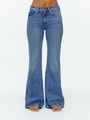Blugi Arket WAVE Slim Flared Stretch Dama Albastri Deschis | Romania-WHPE74236