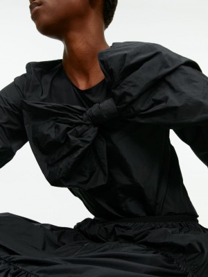 Bluza Arket Bow-Detail Dama Negrii | Romania-PWCK07348