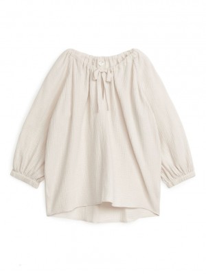 Bluza Arket Muslin Dama Albi | Romania-CWVQ27953