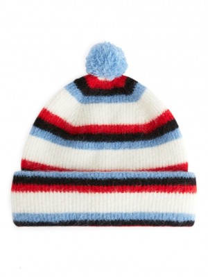 Caciula Arket Alpaca Merino Pompom Fete Albi Albastri Rosii | Romania-VCWP73182
