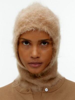 Caciula Arket Brushed Mohair Blend Hood Dama Bej | Romania-ATDX17094