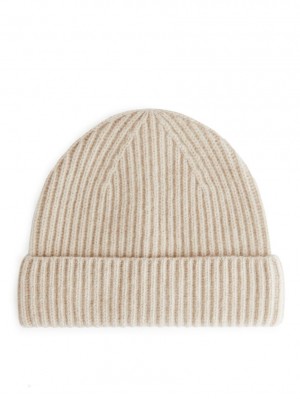 Caciula Arket Cashmere Blend Barbati Albi | Romania-MRIK03756