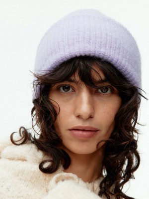 Caciula Arket Double-Fold Alpaca Merino Dama Violet | Romania-NOQC72906