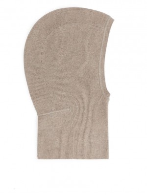 Caciula Arket Fitted Cashmere Hood Dama Bej | Romania-UGIT45982