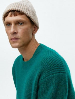 Caciula Arket Rib-Knit Lână Barbati Bej | Romania-NKZQ74803