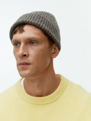 Caciula Arket Rib-Knit Lână Barbati Maro | Romania-DXPK27836