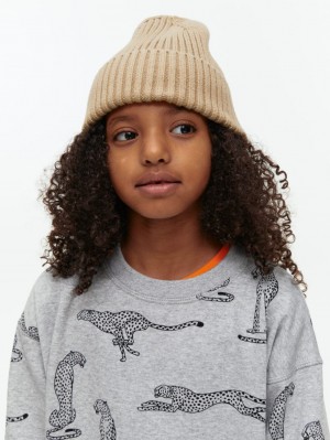 Caciula Arket Rib Knit Fete Bej | Romania-NXTS57268