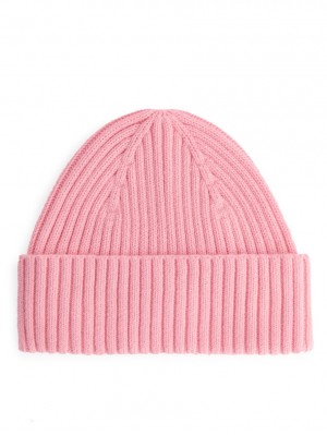 Caciula Arket Rib Knit Fete Roz Deschis | Romania-QYBA12387