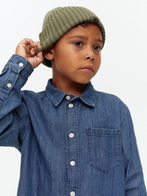 Caciula Arket Rib Knit Fete Verzi | Romania-TOFM03845