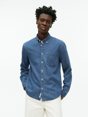 Camasa Arket Denim Barbati Albastri | Romania-EIZR92504