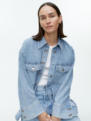 Camasa Arket Denim Dama Albastri Deschis | Romania-GQHE62758