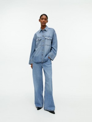 Camasa Arket Denim Dama Albastri | Romania-OGVH53207