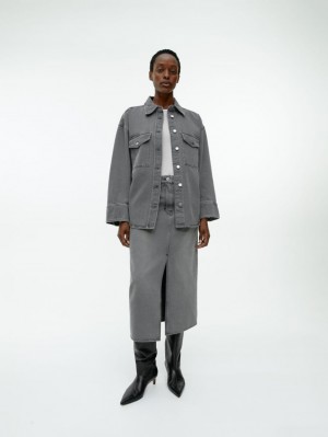 Camasa Arket Denim Dama Gri | Romania-GZHV37029