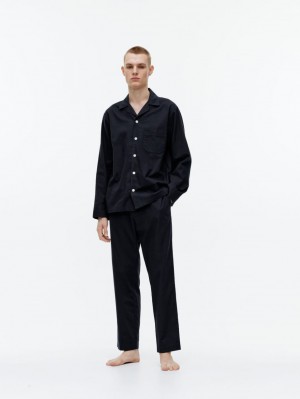 Camasa Arket Flannel Pyjama Barbati Albastri Inchis | Romania-UGHA21078