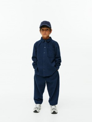 Camasa Arket Gingham Flannel Baieti Albastri Negrii | Romania-RZMT54106