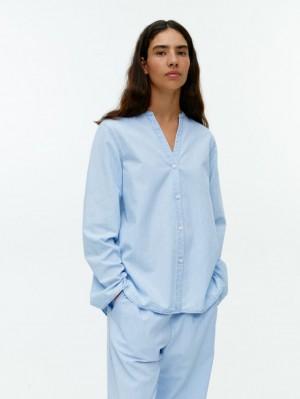 Camasa Arket Light Denim Dama Albastri Deschis | Romania-TCHD19862