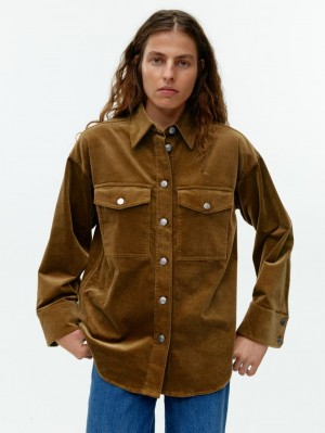 Camasa Arket Relaxed Corduroy Dama Maro | Romania-ZQLU50821