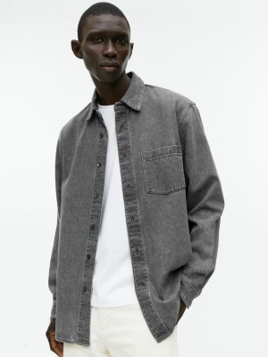 Camasa Arket Relaxed Denim Barbati Gri | Romania-TCJG42857