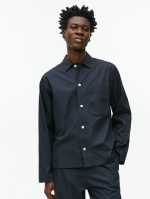 Camasa Arket Relaxed Poplin Barbati Negrii | Romania-HPXW92570