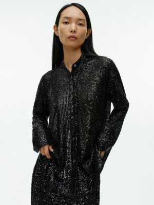 Camasa Arket Sequin Dama Negrii | Romania-YJPV80135