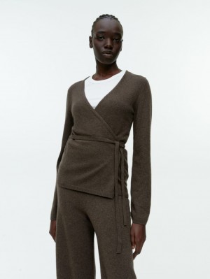 Cardigan Arket Cashmere Blend Wrap Dama Maro Inchis | Romania-DTWL19728