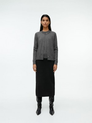 Cardigan Arket Merino Dama Gri | Romania-DCPO45397