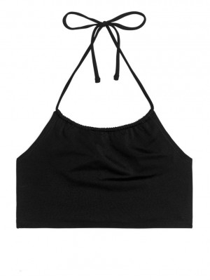 Costume De Baie Arket Halterneck Bikini Top Dama Negrii | Romania-NBEI23095
