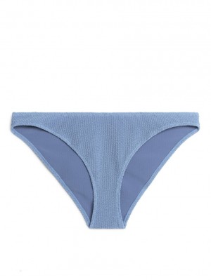Costume De Baie Arket Low Talie Crinkle Bikini Bottom Dama Albastri | Romania-ILWK98361