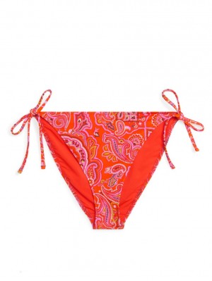 Costume De Baie Arket Tie Tanga Bikini Bottom Dama Portocalii | Romania-FYMO34921