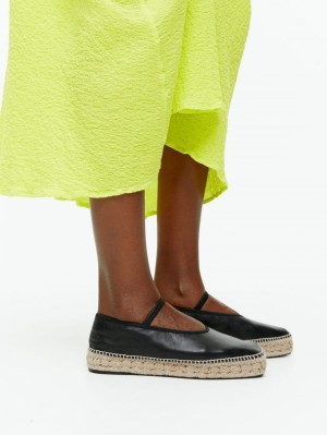 Espadrile Arket Piele Dama Negrii Bej | Romania-CQNO38674