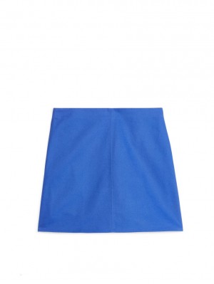 Fusta Arket Bumbac Twill Mini Dama Albastri | Romania-FQXZ51790