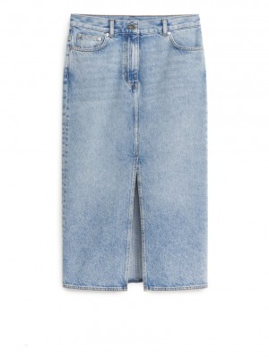 Fusta Arket Denim Dama Albastri Deschis | Romania-VMAH89341