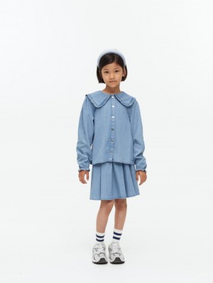 Fusta Arket Denim Mini Fete Albastri | Romania-CUOL20945