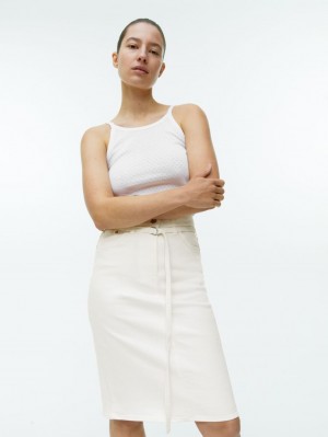 Fusta Arket Midi Denim Dama Albi | Romania-YZCB48273