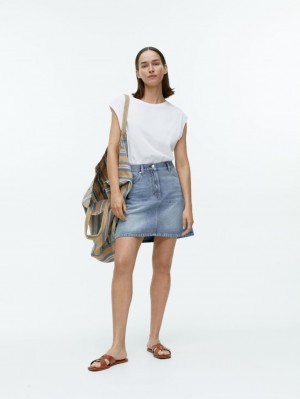 Fusta Arket Mini Denim Dama Albastri Deschis | Romania-XUNZ86507