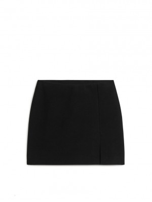 Fusta Arket Mini Jersey Dama Negrii | Romania-FANM79482