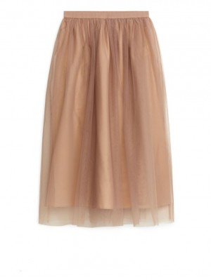 Fusta Arket Tulle Dama Bej | Romania-FHVO69743