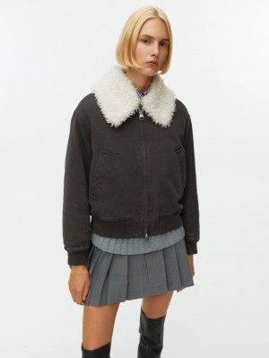 Geaca Arket Faux Fur-Trimmed Liner Dama Negrii | Romania-TQOD92107