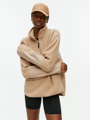 Geaca Arket Fleece Dama Bej | Romania-YNZC30182