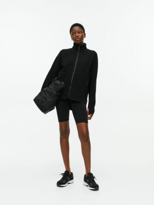 Geaca Arket Fleece Zip Dama Negrii | Romania-ACOM07295