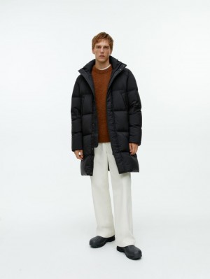 Geaca Arket Long Down Puffer Barbati Negrii | Romania-DGAB52198